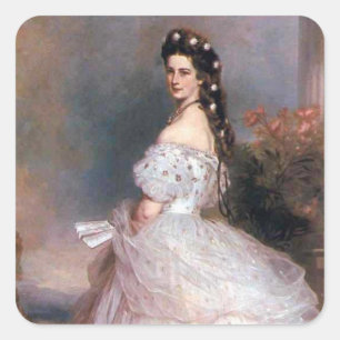 Sticker Carré Elizabeth, impératrice d'Autriche, 1865
