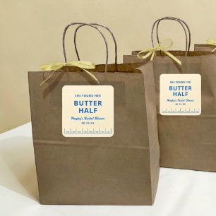 Sticker Carré Elle a Trouvé Sa Moitié de Beurre Enterrement de V