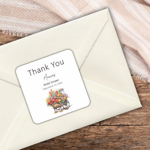 Sticker Carré Elle est fraîche du Merci de Fête des mariées du m