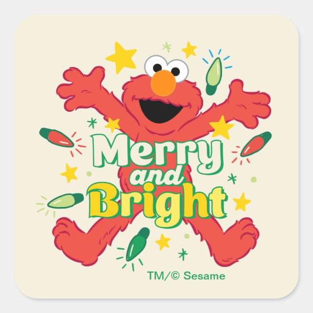 Sticker Carré Elmo | Joyeux et lumineux (Devant)