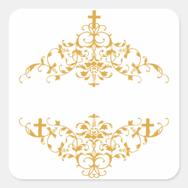 Sticker Carré Embellissage croisé (Devant)