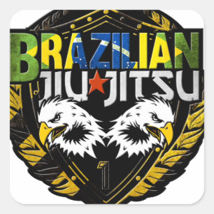Sticker Carré Emblem brésilien Jiu Jitsu