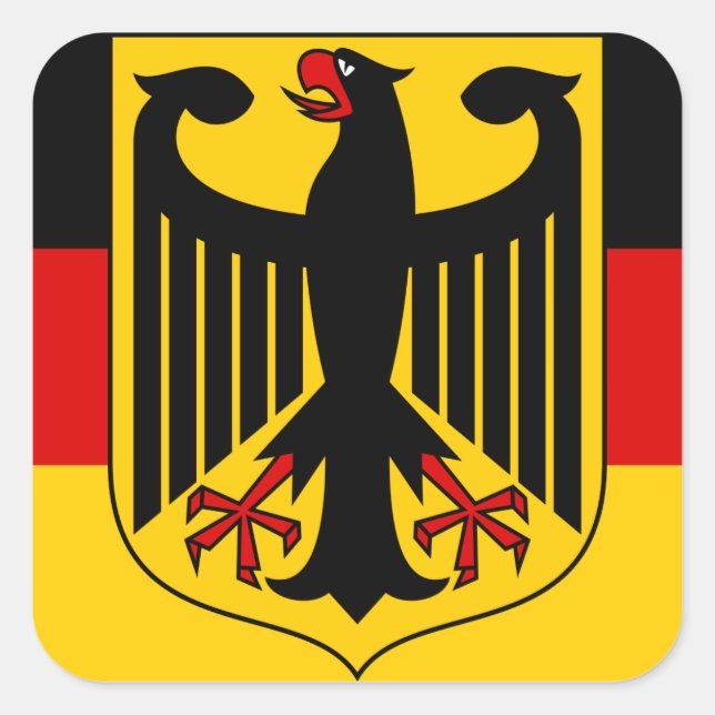 Sticker Carré emblème allemand (Devant)
