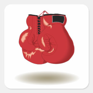 Sticker Carré Emblème Boxe cool