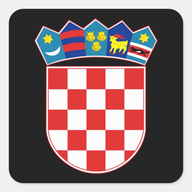 Sticker Carré emblème de croatie (Devant)