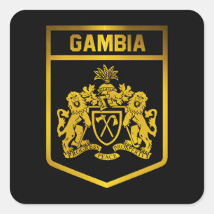 Sticker Carré Emblème de la Gambie