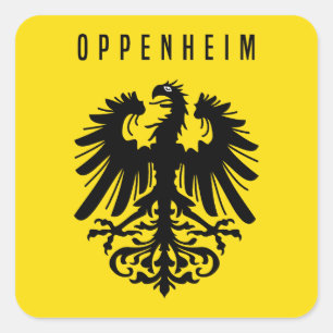 Sticker Carré emblème de la ville d'Oppenheim Symbole Allemagne 