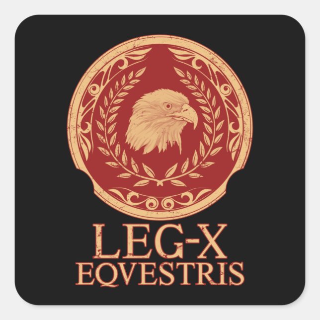 Sticker Carré Emblème de l'aigle romain Legio X (Devant)