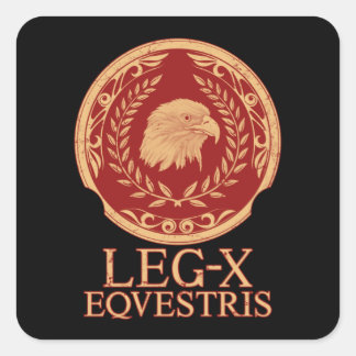 Sticker Carré Emblème de l'aigle romain Legio X