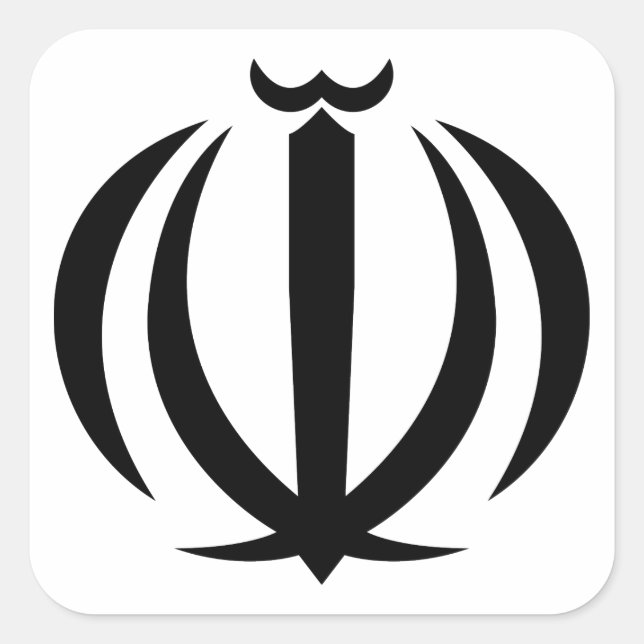 Sticker Carré emblème de l'iran (Devant)