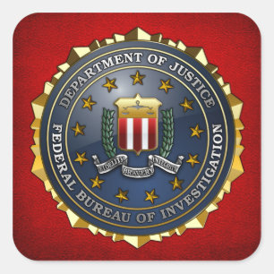Sticker Carré Emblème du FBI