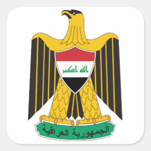 Sticker Carré emblème irak