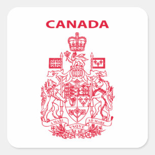 Sticker Carré emblème national du Canada