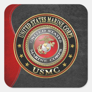 Sticker Carré Emblème USMC [Edition spéciale] [3D]