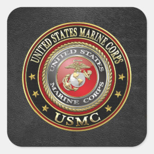Sticker Carré Emblème USMC [Edition spéciale] [3D]