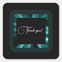 Sticker Carré Emerald Green Floral - Design Merci moderne