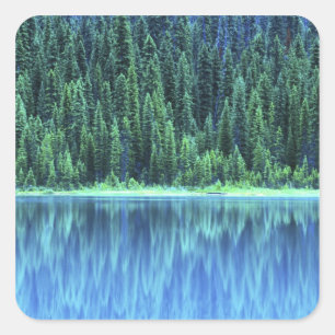 Sticker Carré Emerald Lake, Yoho NP, C.-B., Canada