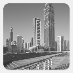 Sticker Carré Emirats Arabes Unis, Dubaï, Dubaï City.