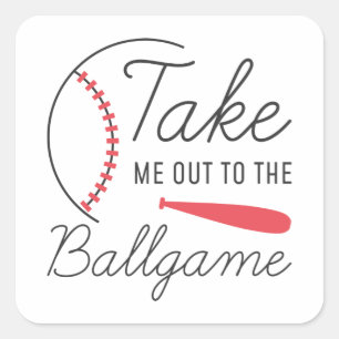Sticker Carré Emmène-Moi Au Ballgame