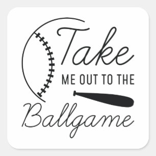 Sticker Carré Emmène-Moi Au Ballgame