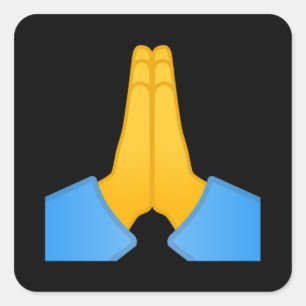 Sticker Carré Emoji des mains pliées