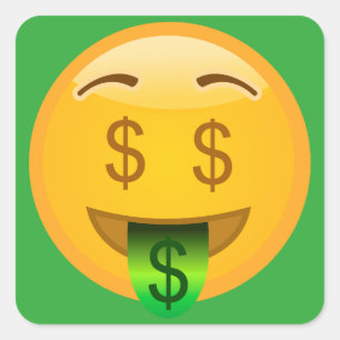 Sticker Carré Emoji monétaire