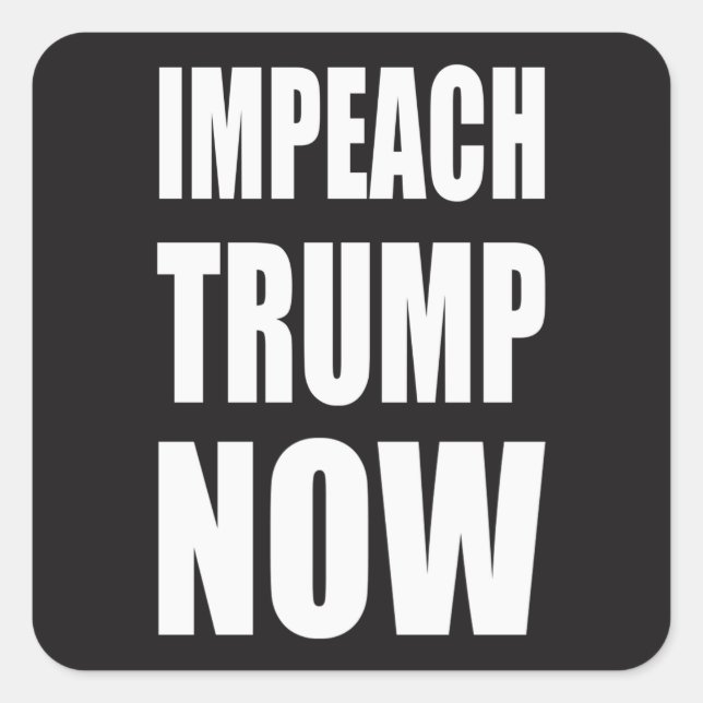 Sticker Carré Empêcher Trump maintenant (Devant)