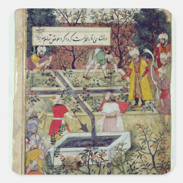 Sticker Carré Empereur Babur (Devant)