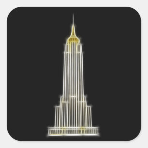 Sticker Carré Empire State Building à New York