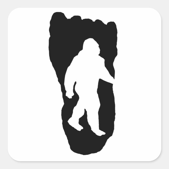 Sticker Carré Empreinte Bigfoot (Devant)