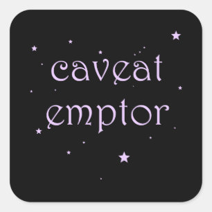 Sticker Carré Emptor Caveat - Carpe Diem