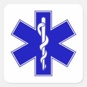 Sticker Carré EMT Star of Life