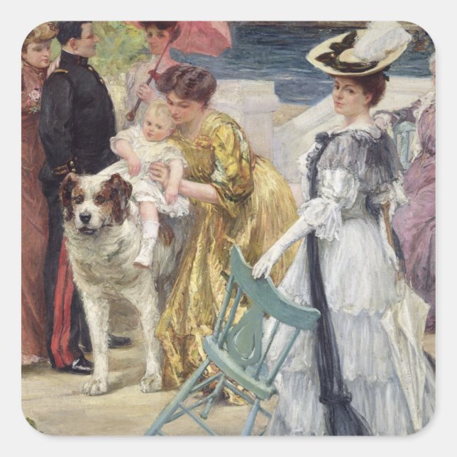 Sticker Carré En Famille (Devant)