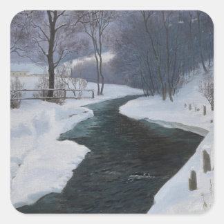 Sticker Carré En hiver profond