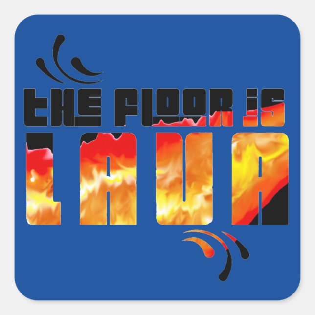 Sticker Carré en lave (Devant)