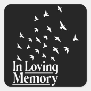 Sticker Carré En mémoire d'amour