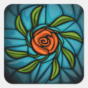 Sticker Carré en mosaïque Rosey