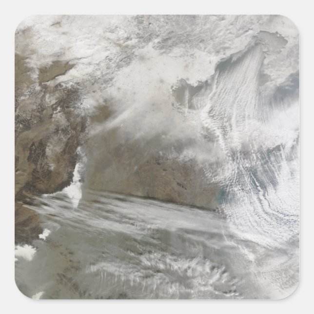 Sticker Carré Encercles de couverture de neige Bo Hai (Devant)