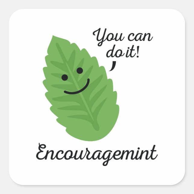Sticker Carré Encouragement (Devant)