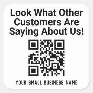 Sticker Carré Encourager les clients à lire vos avis