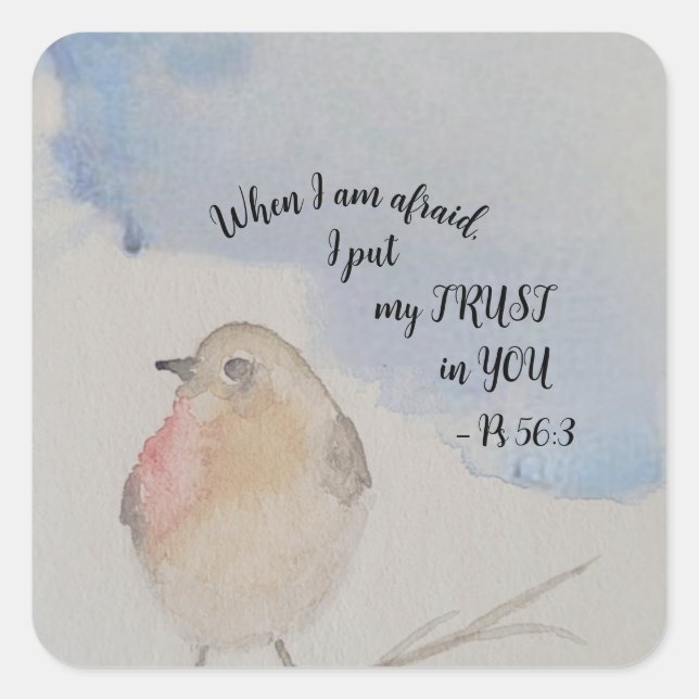 Sticker Carré Encouraging scripture - texte de 2024 année (Devant)