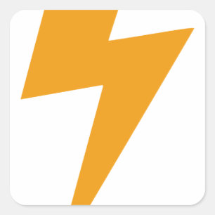Sticker Carré Énergie de Tonnerre Imprimé Jaune