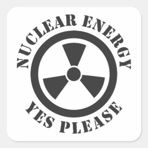 Sticker Carré Énergie nucléaire, oui, s'il vous plaît, énergie n