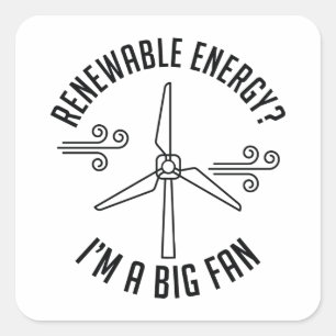 Sticker Carré Énergie renouvelable