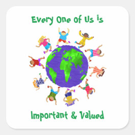 Sticker Carré Enfants importants et valorisés