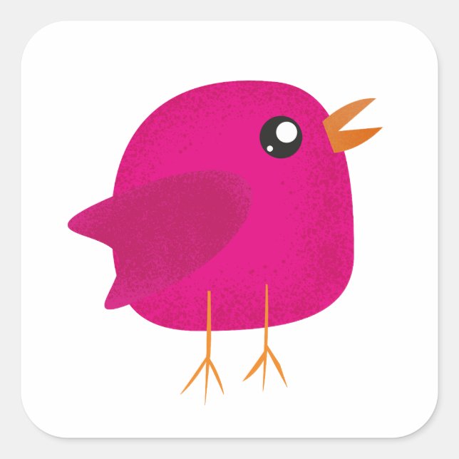 Sticker Carré Enfants mignonette birdy (Devant)