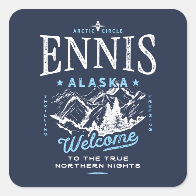 Sticker Carré Ennis Alaska (Devant)