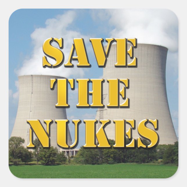 Sticker Carré Enregistrer Les Nukes (Devant)