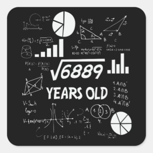 Sticker Carré Enseignant en mathématiques Anniversaires de 83 an