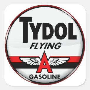 Sticker Carré Enseigne Tydol Flying Gasoline version cristal